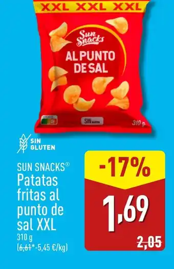 ALDI SUN SNACKS Patatas fritas al punto de sal XXL oferta