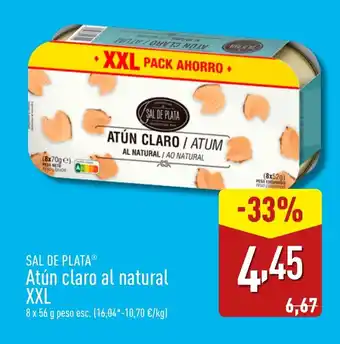 ALDI SAL DE PLATA Atún claro al natural oferta