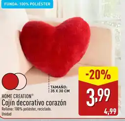 ALDI HOME CREATION Cojín decorativo corazón oferta