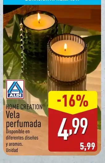 ALDI HOME CREATION Vela perfumada oferta