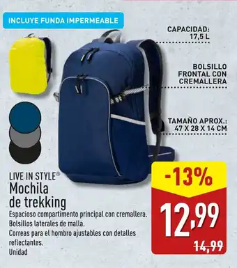 ALDI LIVE IN STYLE Mochila de trekking oferta