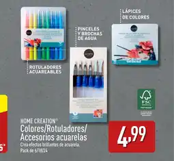 ALDI HOME CREATION Colores/Rotuladores/ Accesorios acuarelas oferta