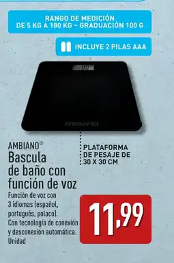 ALDI AMBIANO Bascula de baño con función de voz oferta