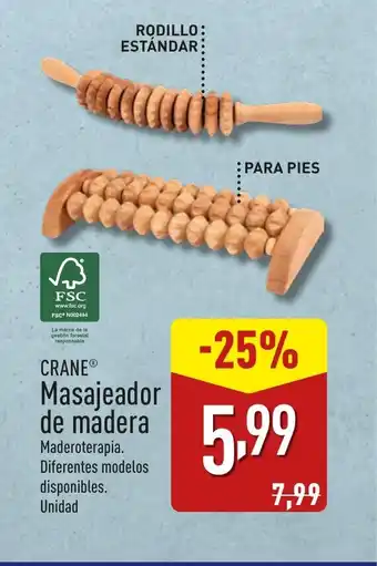 ALDI CRANE Masajeador de madera oferta