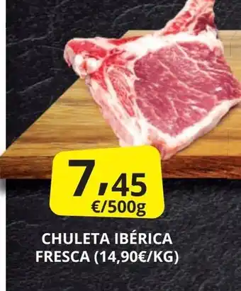 Supermercados MAS €/500g chuleta ibérica fresca oferta