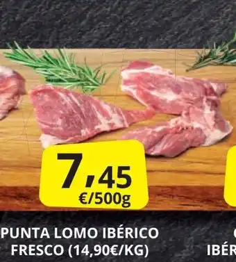 Supermercados MAS Punta lomo ibérico fresco oferta