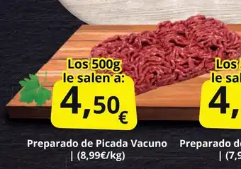 Supermercados MAS Preparado de Picada Vacuno oferta