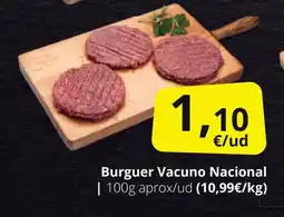 Supermercados MAS Burguer Vacuno Nacional oferta