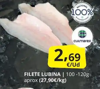 Supermercados MAS Filete lubina oferta