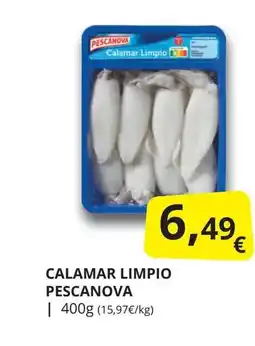 Supermercados MAS PESCANOVA Calamar limpio oferta