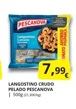 Supermercados MAS PESCANOVA Langostino crudo pelado oferta