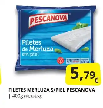 Supermercados MAS PESCANOVA Filetes merluza s/piel oferta