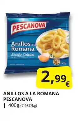 Supermercados MAS PESCANOVA Anillos a la romana oferta