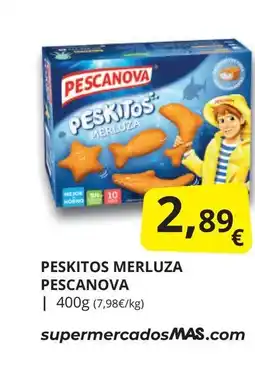 Supermercados MAS PESCANOVA Peskitos merluza oferta