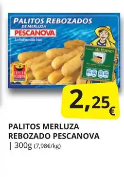 Supermercados MAS PESCANOVA Palitos merluza rebozado oferta