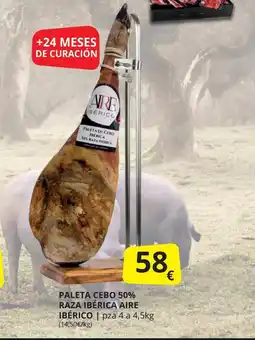 Supermercados MAS Paleta cebo 50% raza ibérica aire ibérico oferta