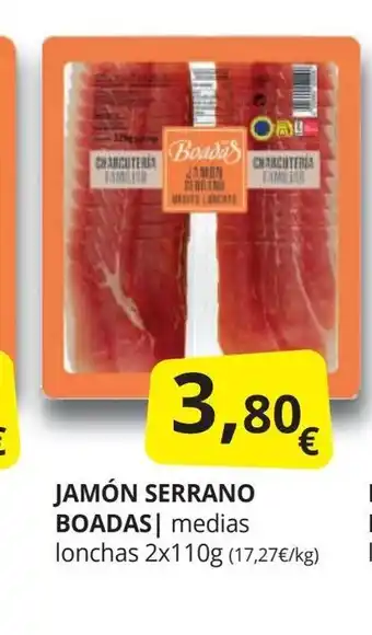 Supermercados MAS BOADAS Jamón serrano oferta