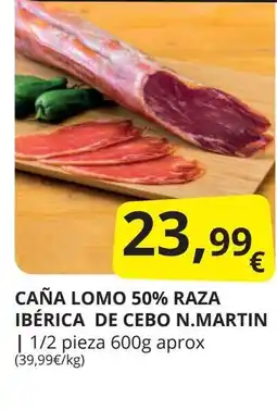 Supermercados MAS Caña lomo 50% raza ibérica de cebo n.martin oferta