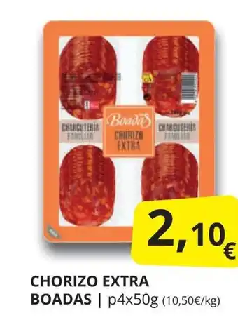 Supermercados MAS BOADAS Chorizo extra oferta