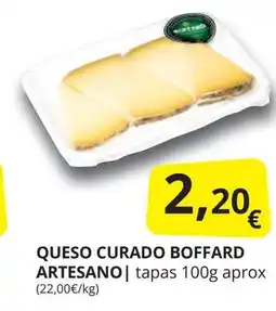 Supermercados MAS Queso curado boffard artesano oferta