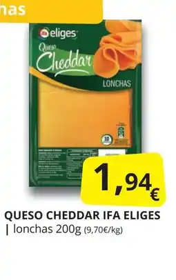 Supermercados MAS IFA ELIGES Queso cheddar oferta