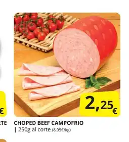 Supermercados MAS CAMPOFRIO Choped beef oferta