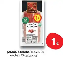 Supermercados MAS NAVIDUL Jamón curado oferta