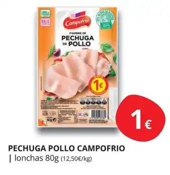 Supermercados MAS CAMPOFRIO Pechuga pollo oferta