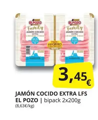 Supermercados MAS EL POZO Jamón cocido extra lfs oferta