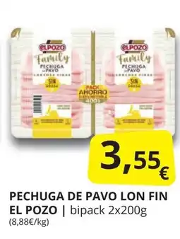 Supermercados MAS EL POZO Pechuga de pavo lon fin oferta