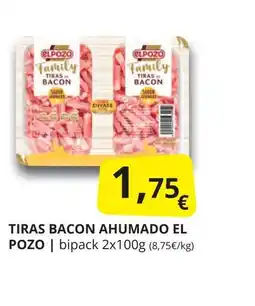 Supermercados MAS EL POZO Tiras bacon ahumado oferta