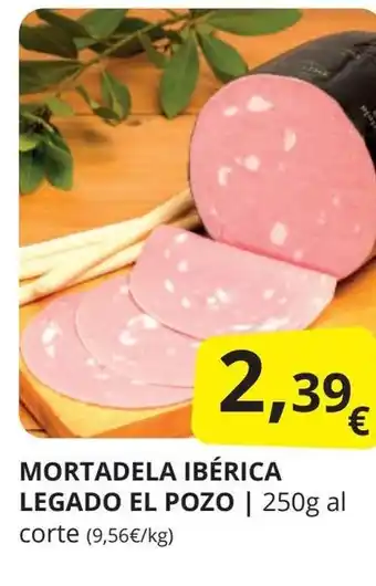 Supermercados MAS EL POZO Mortadela ibérica legado oferta