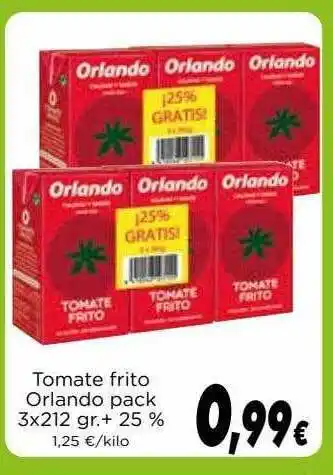 Proxi Tomate Frito Orlando Pack 3 x 212gr oferta
