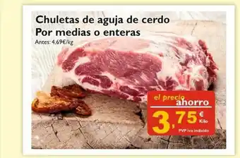 Cash Ecofamilia Chuletas De Aguja De Cerdo Por Media O Enteras oferta