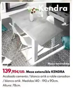 BricoCentro Mesa extensible kendra oferta