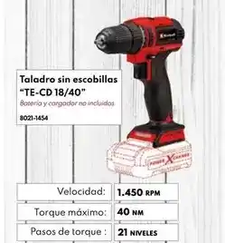 BricoCentro Power x-change - taladro sin escobillas te-cd 18/40 oferta