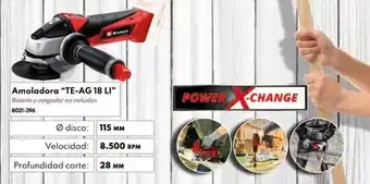 BricoCentro Power x-change - amoladora te-ag 18 li oferta