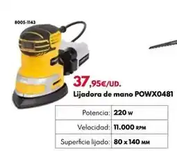 BricoCentro Lijadora de mano powx0481 oferta