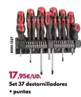 BricoCentro Set 37 destornilladores + puntas oferta