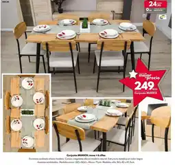 BricoCentro Conjuto munich:mesa+6 sillas oferta