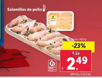 Lidl Solomillos de pollo oferta