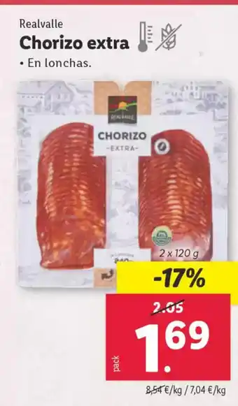 Lidl REALVALLE Chorizo extra oferta