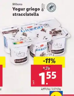 Lidl MILBONA Yogur griego Yogur griego oferta