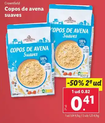 Lidl CROWNFIELD Copos de avena suaves oferta