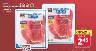 Lidl REALVALLE Jamón serrano reserva oferta