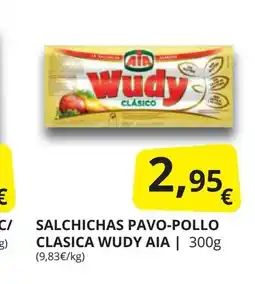 Supermercados MAS AIA Salchichas pavo-pollo clasica wudy oferta