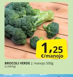 Supermercados MAS Brocoli verde oferta