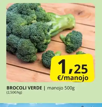 Supermercados MAS Brocoli verde oferta