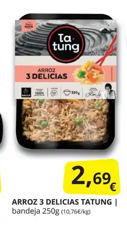 Supermercados MAS TATUNG Arroz 3 delicias oferta