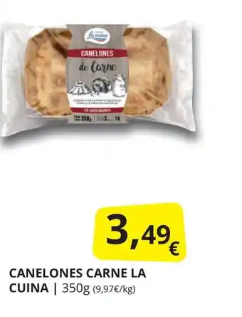 Supermercados MAS LA CUINA Canelones carne oferta